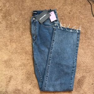 Prettylittlething long straight leg denim size 12